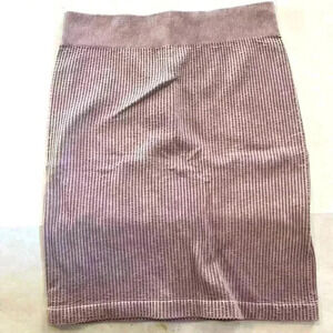 Aura M/L pink ribbed stretchy mini skirt​